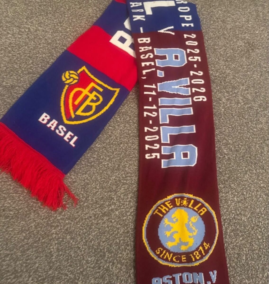 FC Basel v Aston Villa - Europe 2025/26 Park-Basel scarf