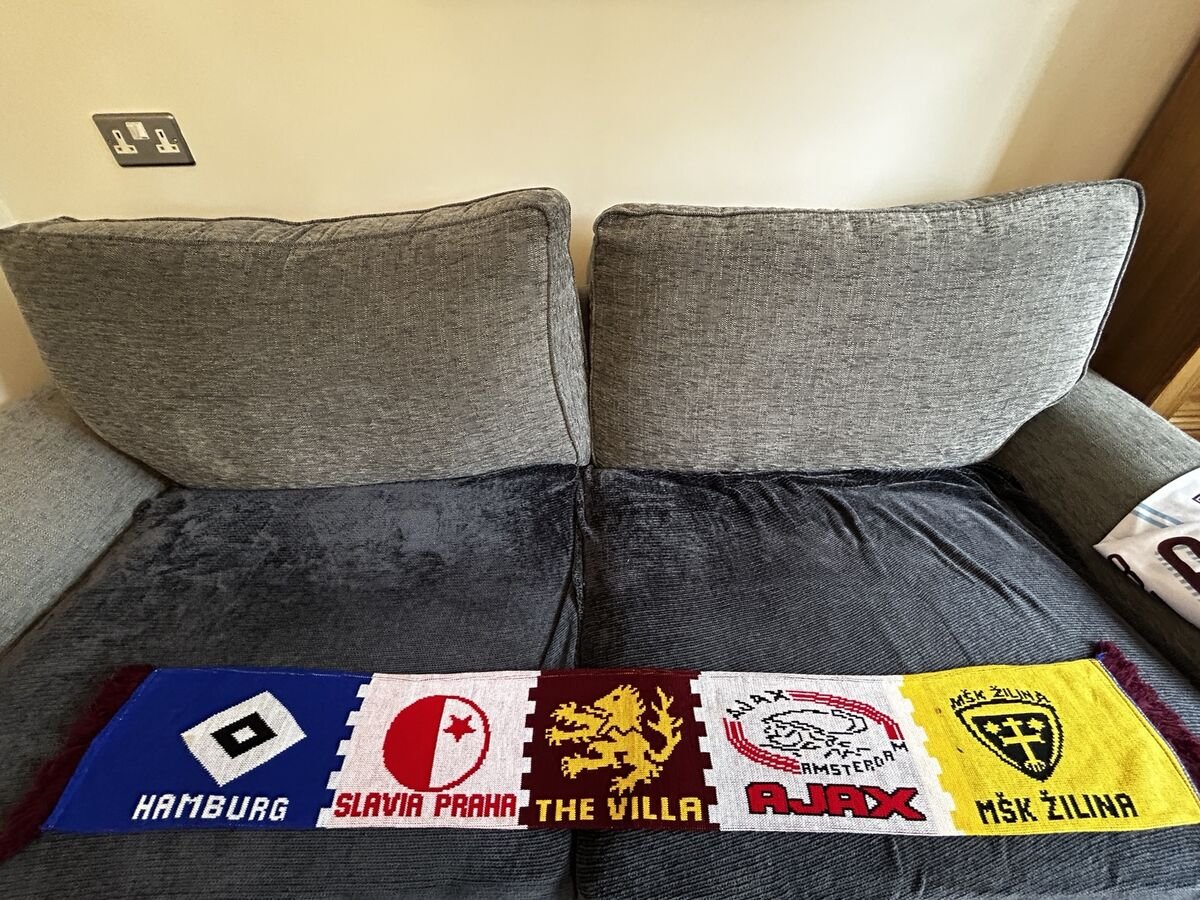 The Villa multi-opponent European scarf - Hamburg / Slavia Praha / Ajax / MSK Zilina