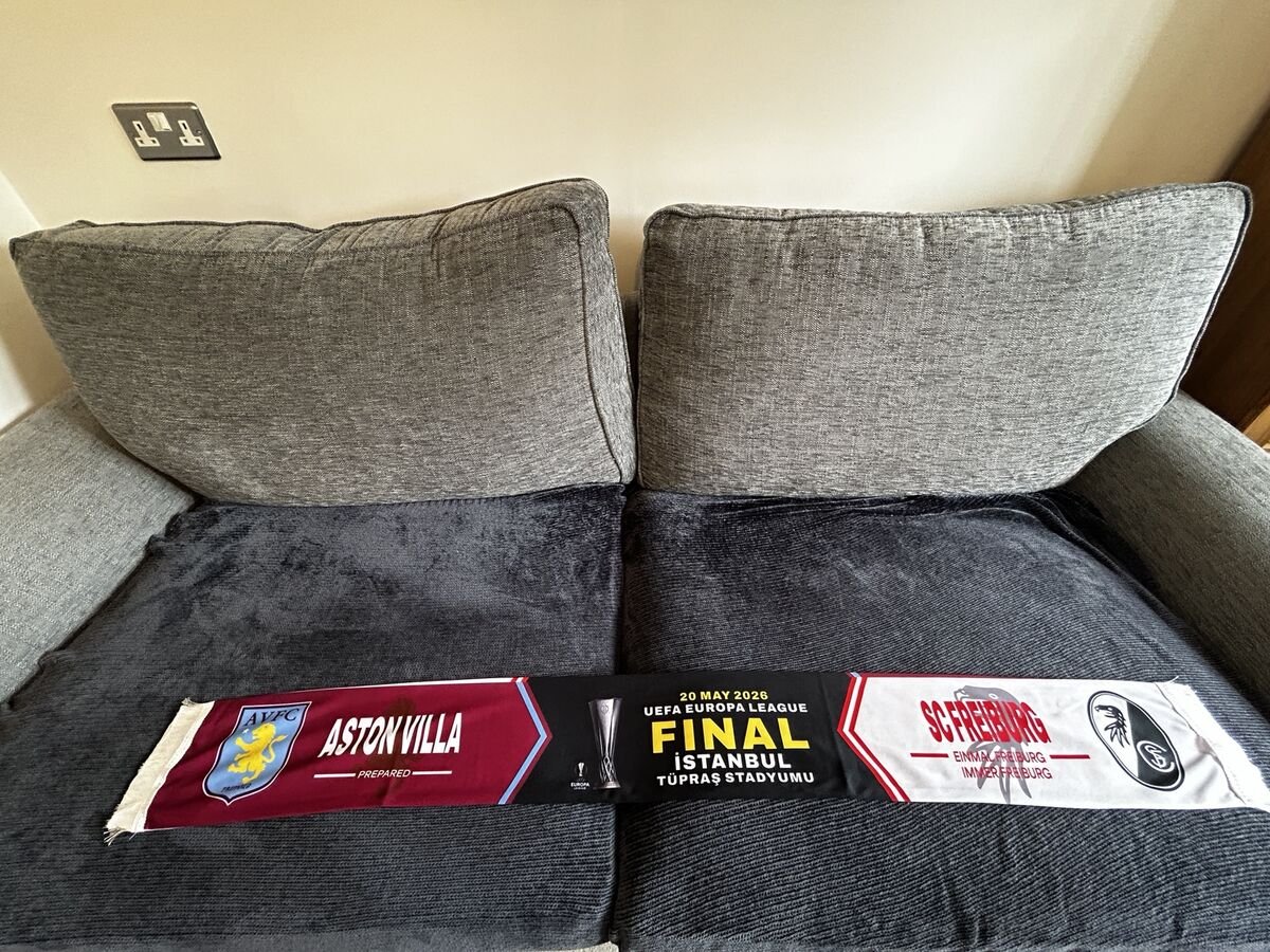 Aston Villa v SC Freiburg UEFA Europa League Final 2026 prepared scarf