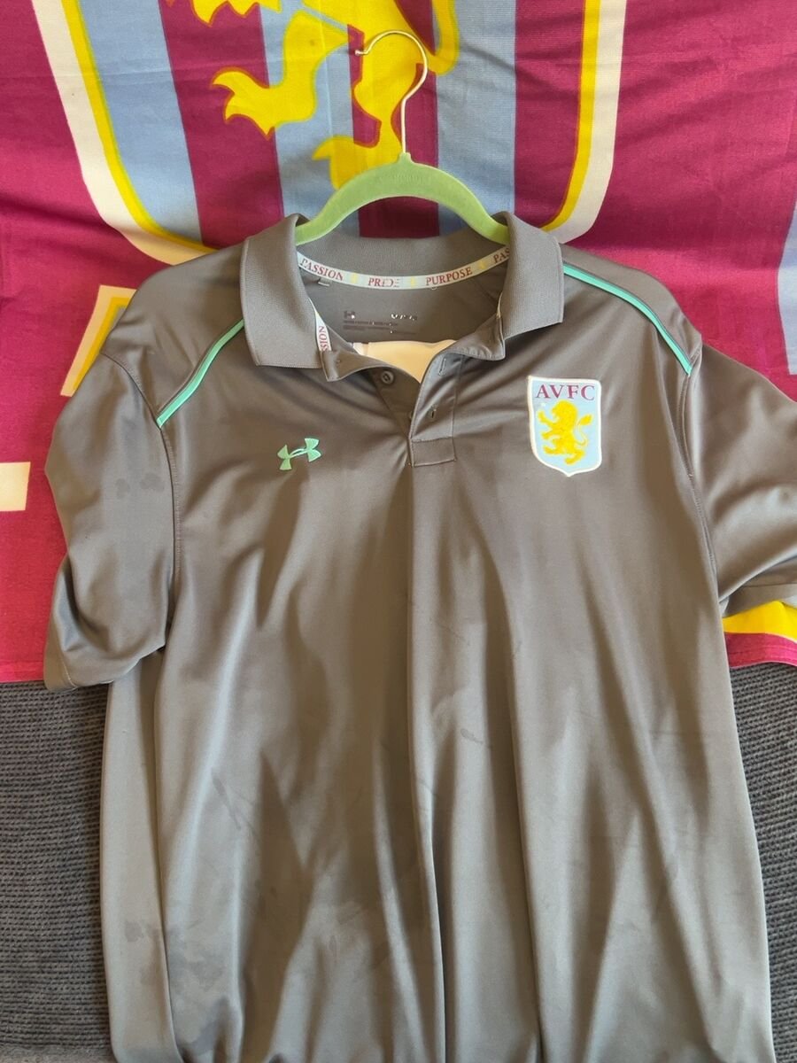 2017/18 Travel / training polo - grey with mint trim