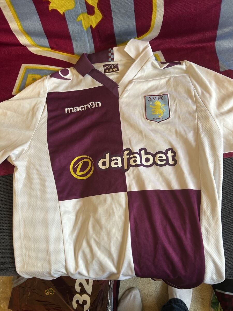 2012/13 Away / third - quartered claret and white