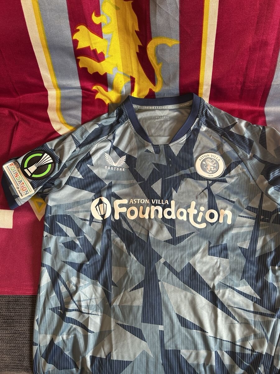 2023/24 European / Conference League third - blue grey patterned