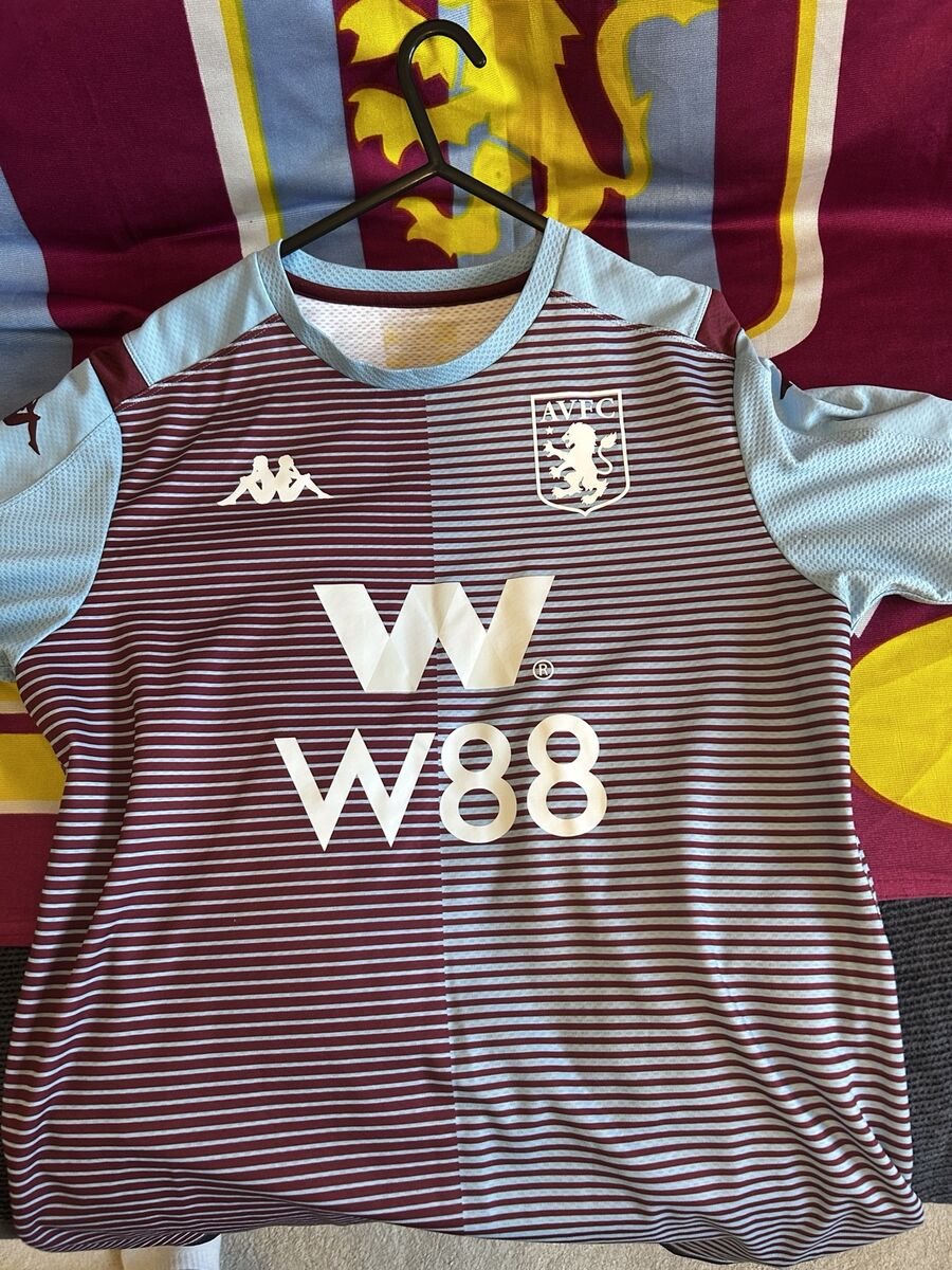 2019/20 Pre-match - claret striped half-and-half
