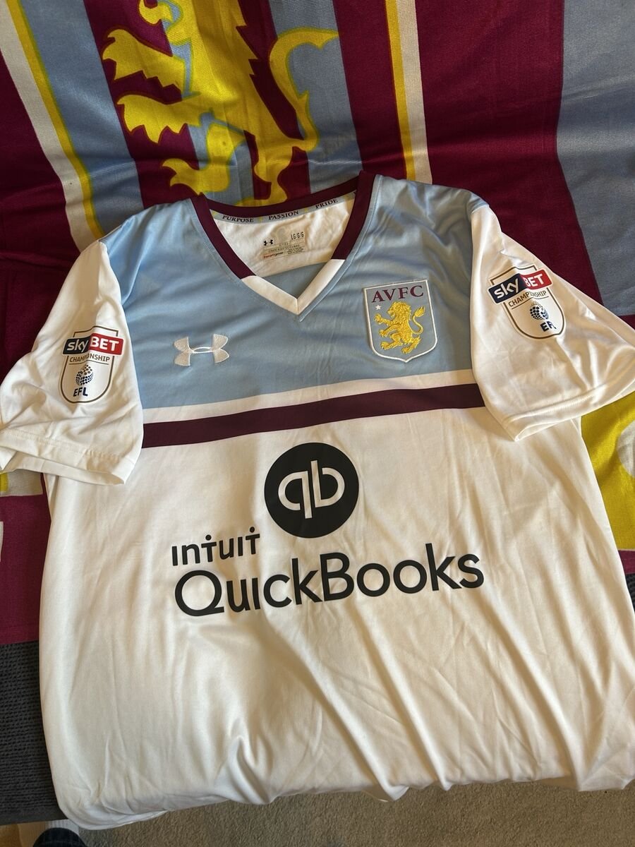 2016/17 Away - white/light blue with claret chest band